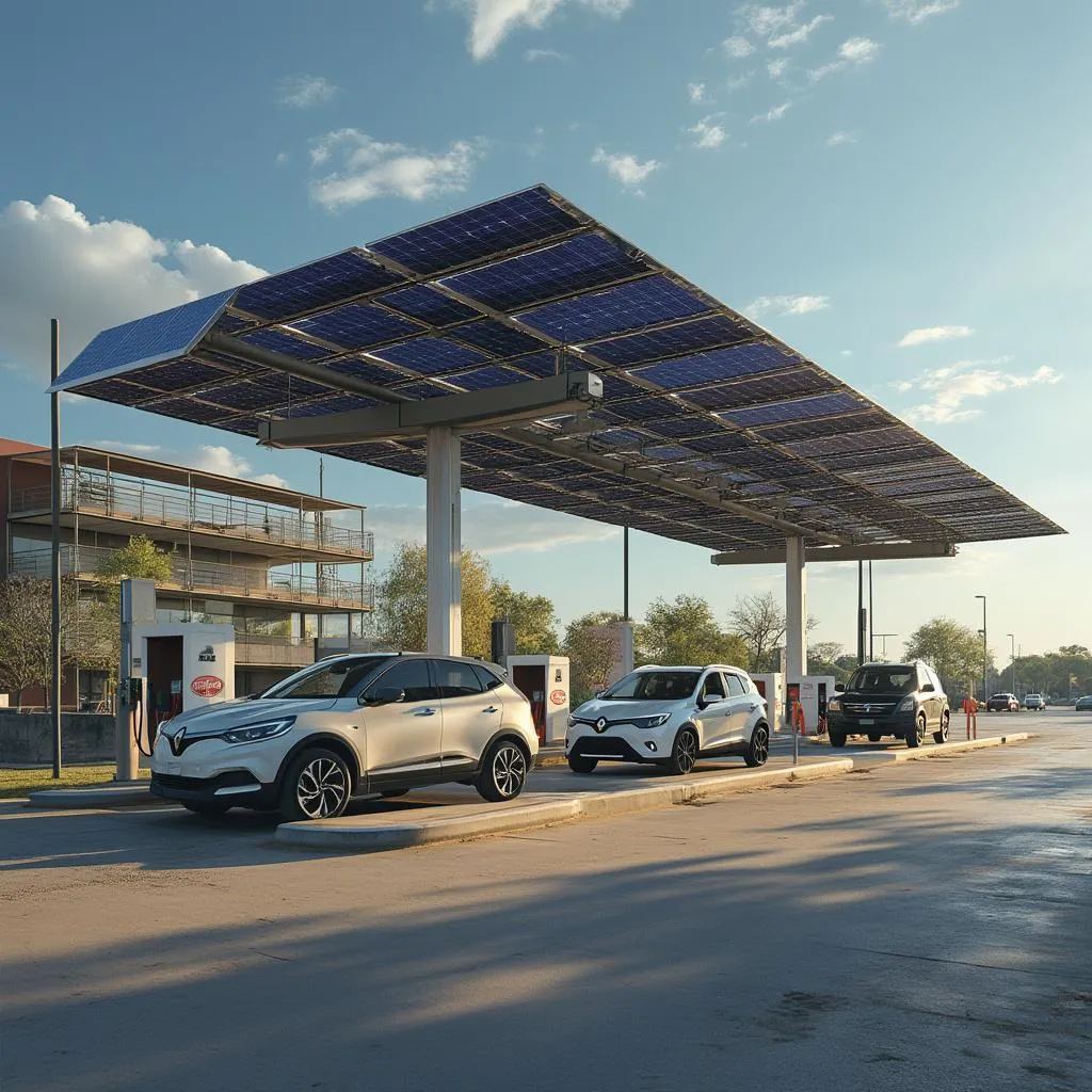 Iniciativa de sostenibilidad en una estación de servicio